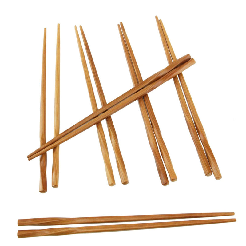 twisted bamboo chopsticks multiple pairs