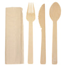 Natural Dinner Party Bamboo Veneer Utensil 4pc