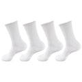 Men's Rayon from Bamboo Fiber Supported Heel and Toe Crew Socks - 4 Pair