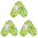 Women's Multicolor Fuzzy Slippers: 3 Pairs