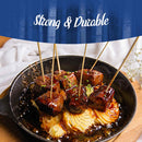 bamboo skewer beef skillet pan fry food grill strong durable wood kebab