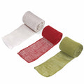 White red and olive green jute ribbon burlap style