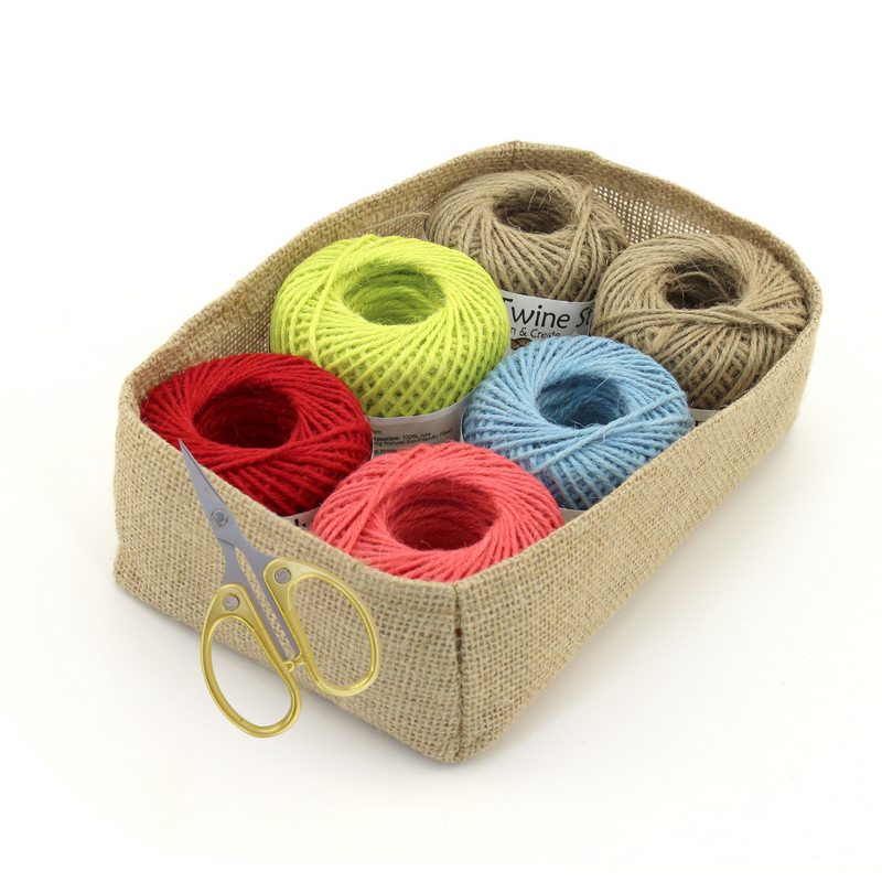 jute twine roll color pack with scissor