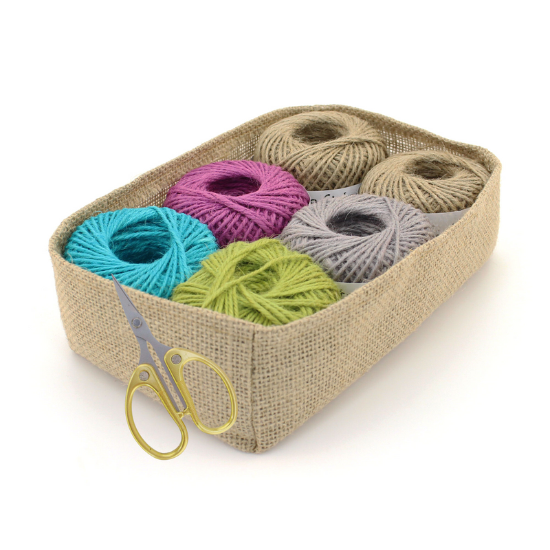 jute twine roll color pack with scissor