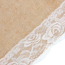 Lace Trim Burlap Table Runners