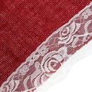 Lace Trim Burlap Table Runners