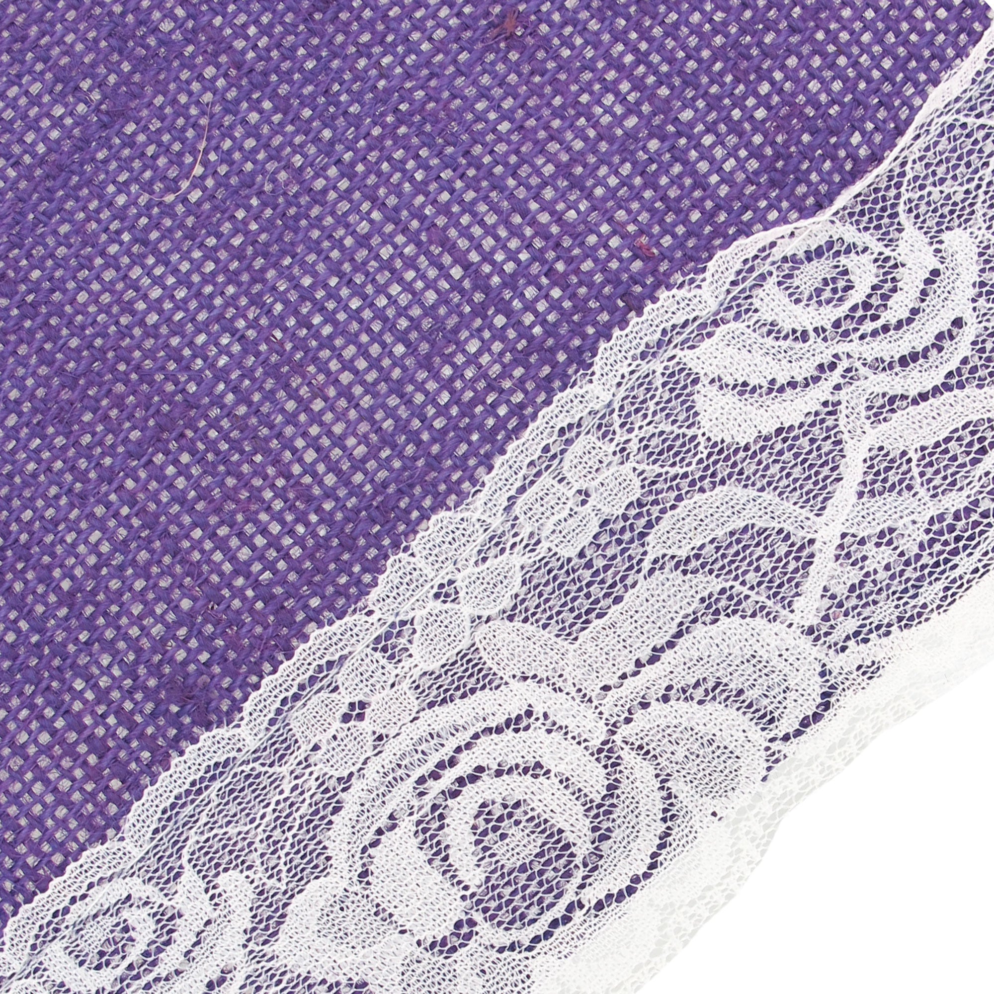 Lace Trim Burlap Table Runners