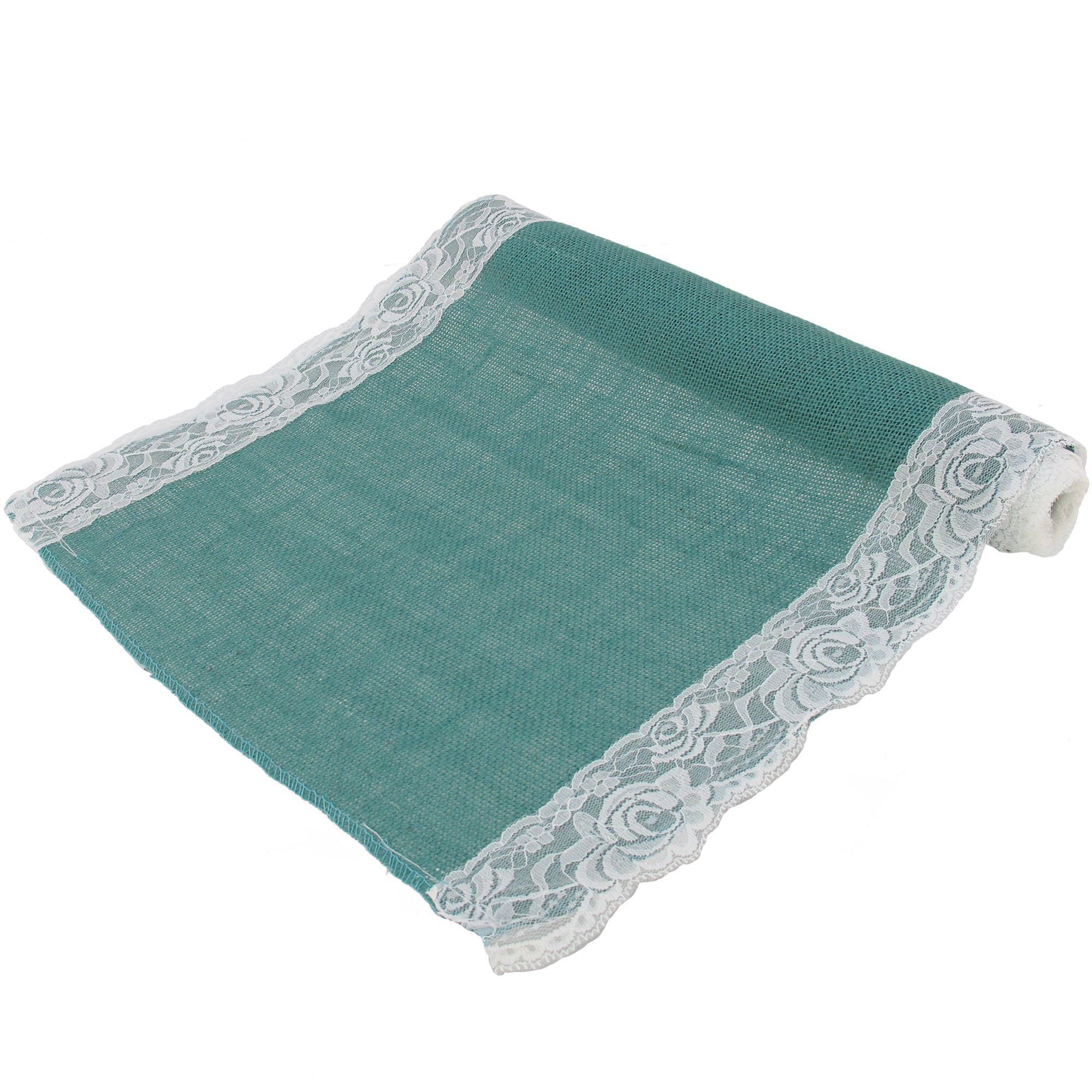 Lace Trim Burlap Table Runners
