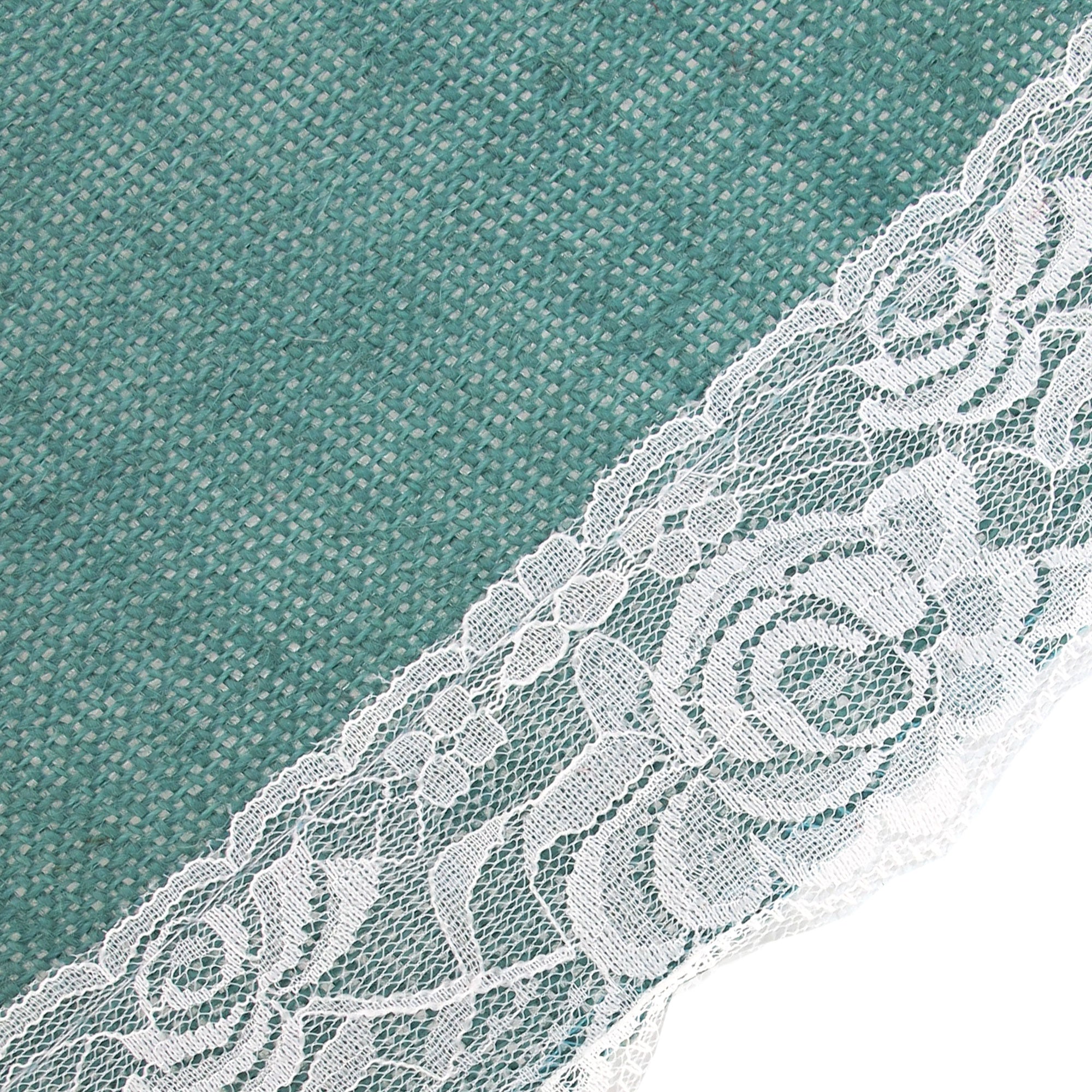 Lace Trim Burlap Table Runners