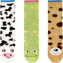 Fuzzy Cozy Microfiber Animal Socks Assortments - 3 Pairs
