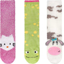 Fuzzy Cozy Microfiber Animal Socks Assortments - 3 Pairs