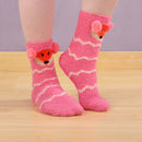 Animal Non-Slip Fuzzy Crew  Socks
