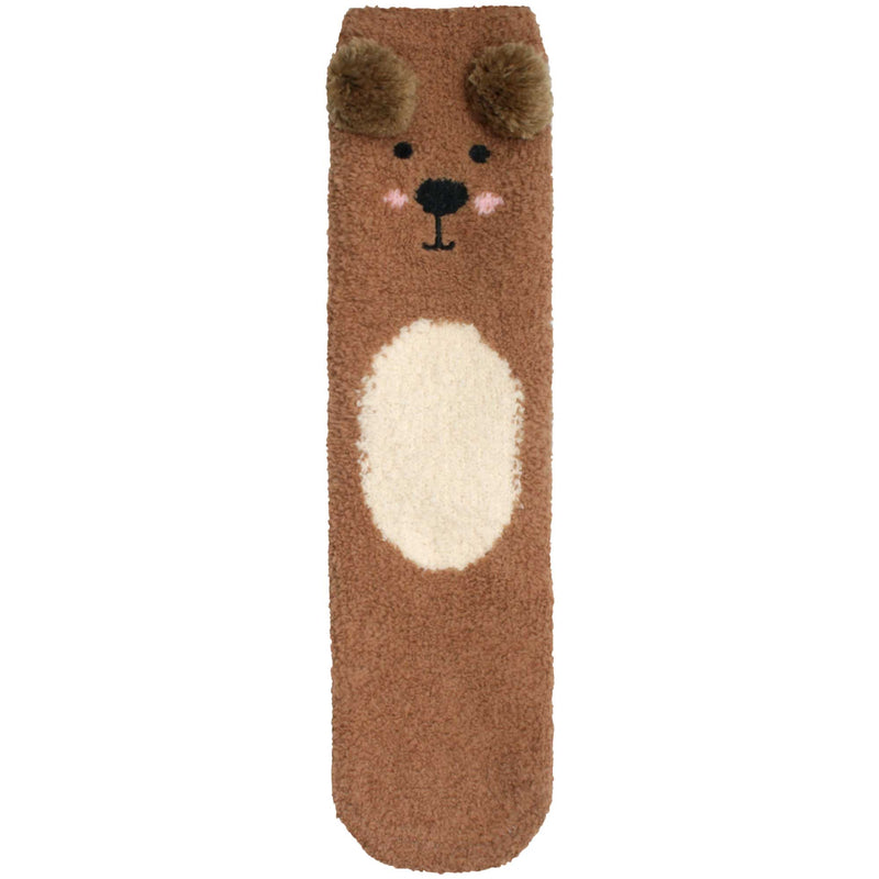 Animal Non-Slip Fuzzy Crew  Socks