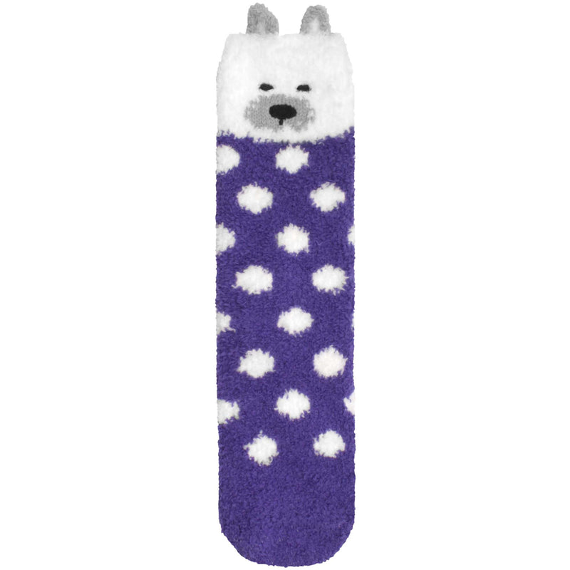 Animal Non-Slip Fuzzy Crew  Socks