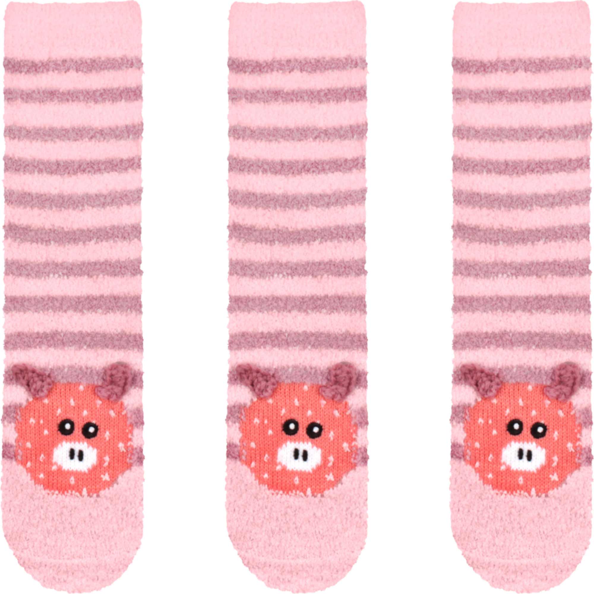 Fuzzy Animal Non-Slip Fuzzy Crew Socks