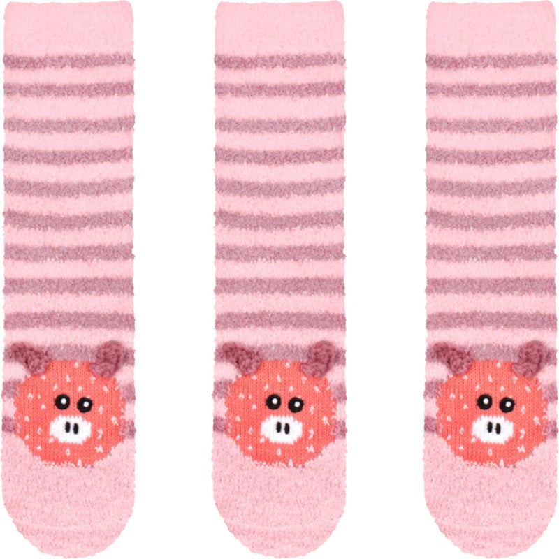 Fuzzy Animal Non-Slip Fuzzy Crew Socks