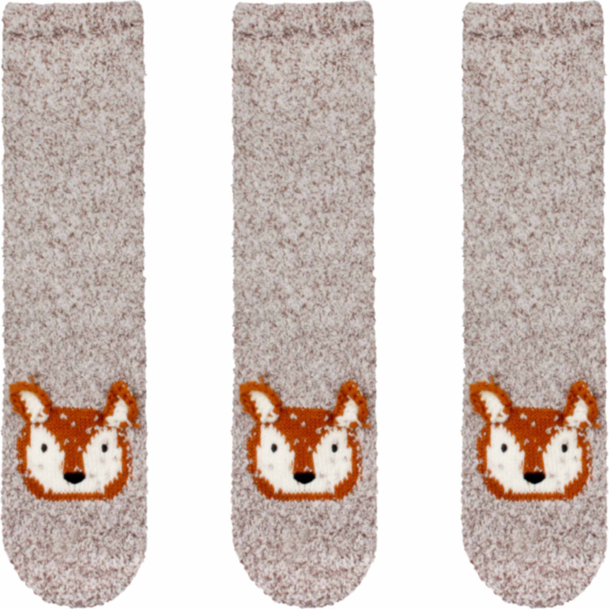 Fuzzy Animal Non-Slip Fuzzy Crew Socks