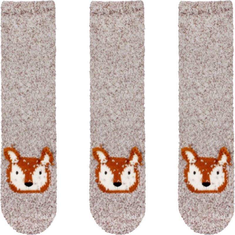 Fuzzy Animal Non-Slip Fuzzy Crew Socks