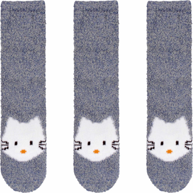 Fuzzy Animal Non-Slip Fuzzy Crew Socks