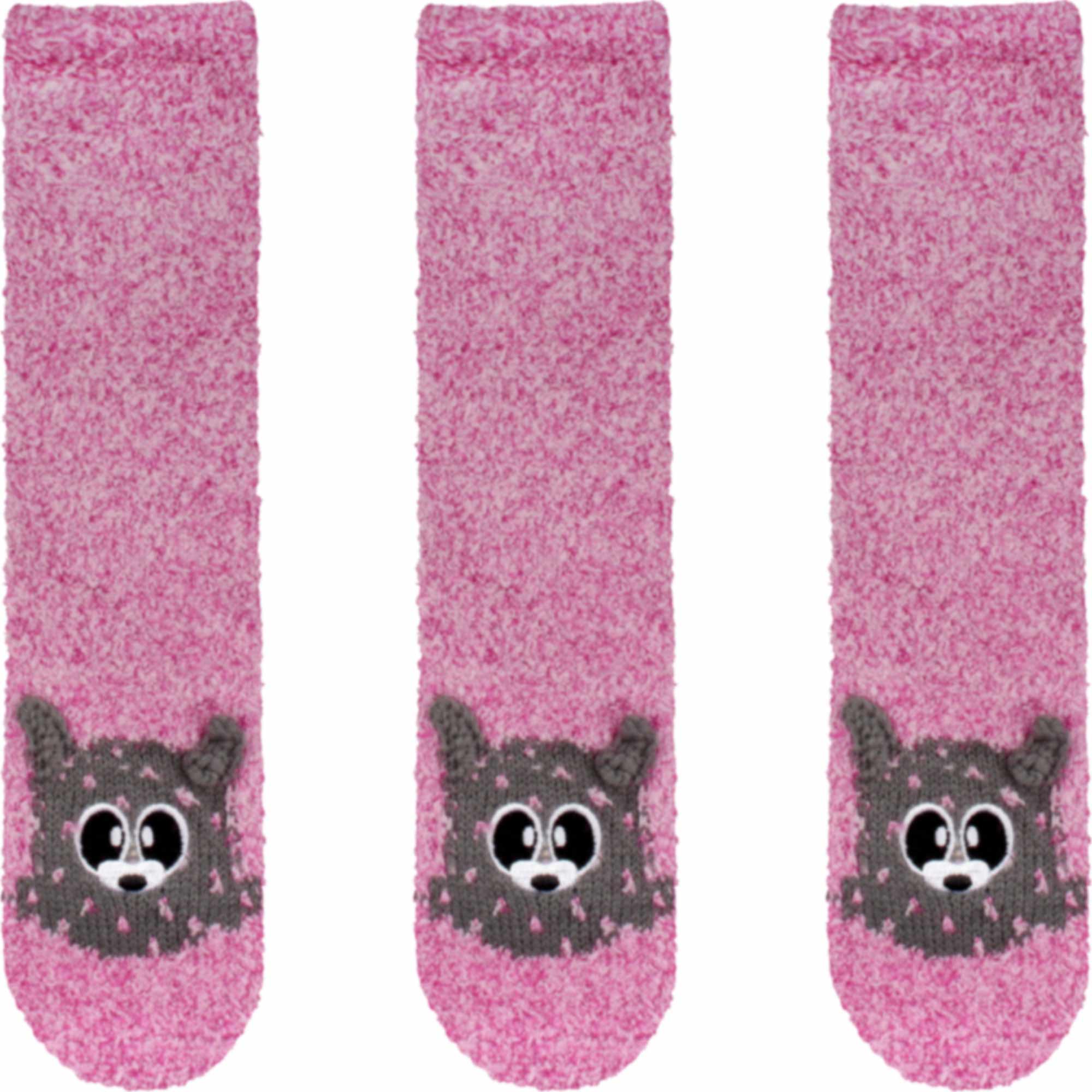 Fuzzy Animal Non-Slip Fuzzy Crew Socks