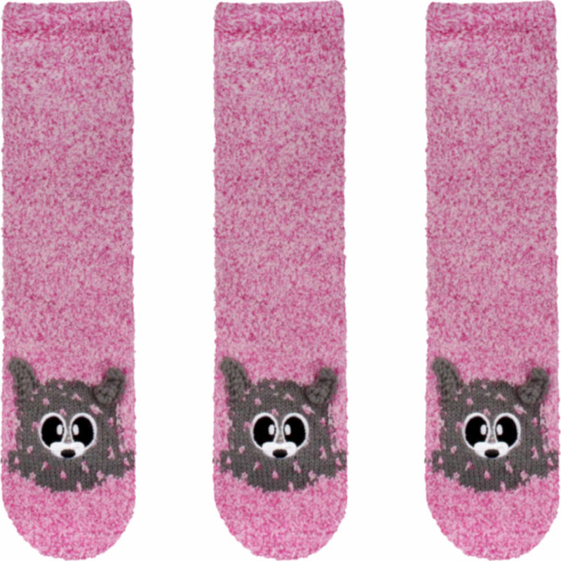 Fuzzy Animal Non-Slip Fuzzy Crew Socks