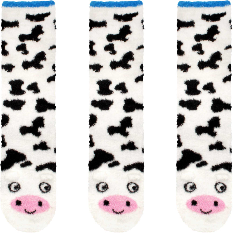 Fuzzy Animal Non-Slip Fuzzy Crew Socks