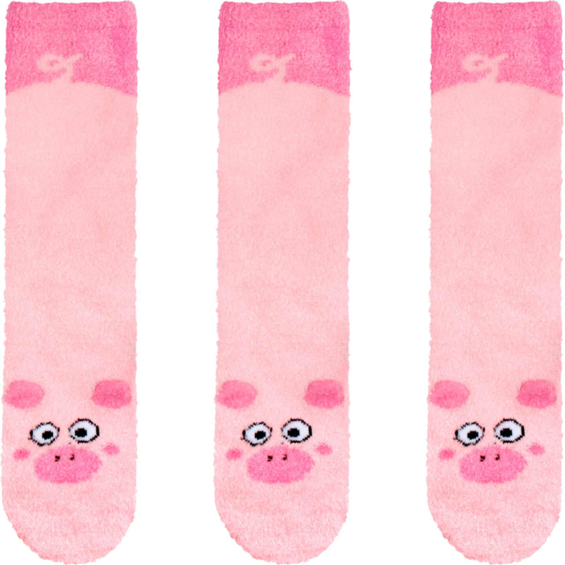 Fuzzy Animal Non-Slip Fuzzy Crew Socks
