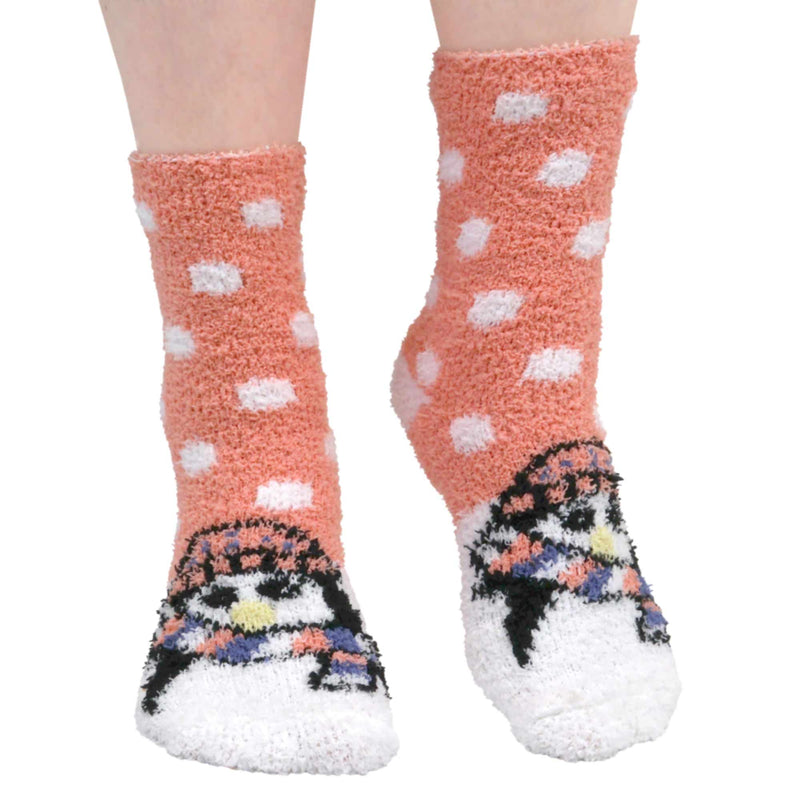 Women's Super Soft Cute Fuzzy Cozy Warm Animal Cabin Crew Socks