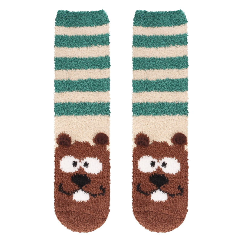 Women's Super Soft Cute Fuzzy Cozy Warm Animal Cabin Crew Socks