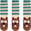 Women's Super Soft Cute Fuzzy Cozy Warm Animal Cabin Crew Socks