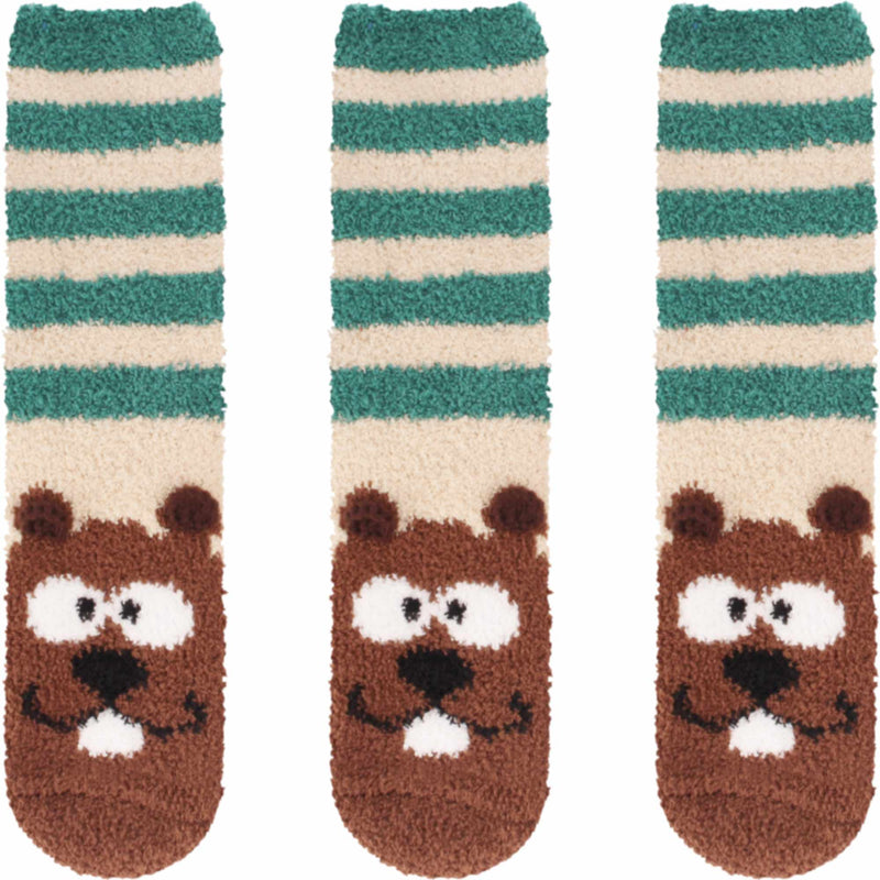 Women's Super Soft Cute Fuzzy Cozy Warm Animal Cabin Crew Socks