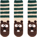 Women's Super Soft Cute Fuzzy Cozy Warm Animal Cabin Crew Socks
