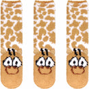 Women's Super Soft Cute Fuzzy Cozy Warm Animal Cabin Crew Socks