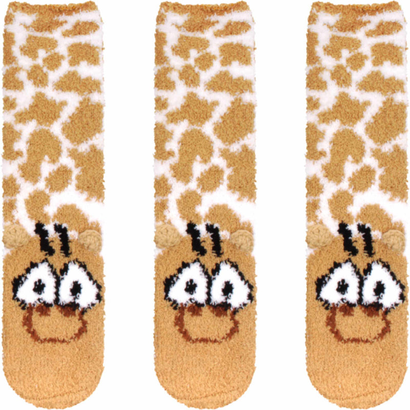Women's Super Soft Cute Fuzzy Cozy Warm Animal Cabin Crew Socks