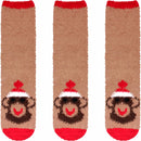 Women's Super Soft Cute Fuzzy Cozy Warm Animal Cabin Crew Socks