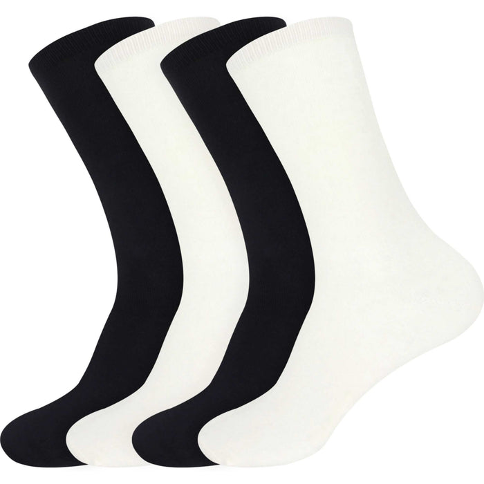 bamboomn Women's Bamboo Thin with Thick Sole Socks: 4 Pairs