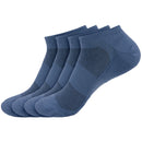 Unisex Bamboo Sports Ankle Socks: 4 Pairs