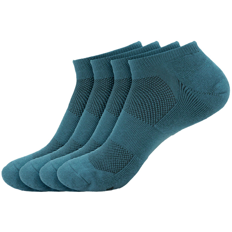 Unisex Rayon from Bamboo Fiber Sports Superior Wicking Athletic Ankle Socks - 4 Pairs