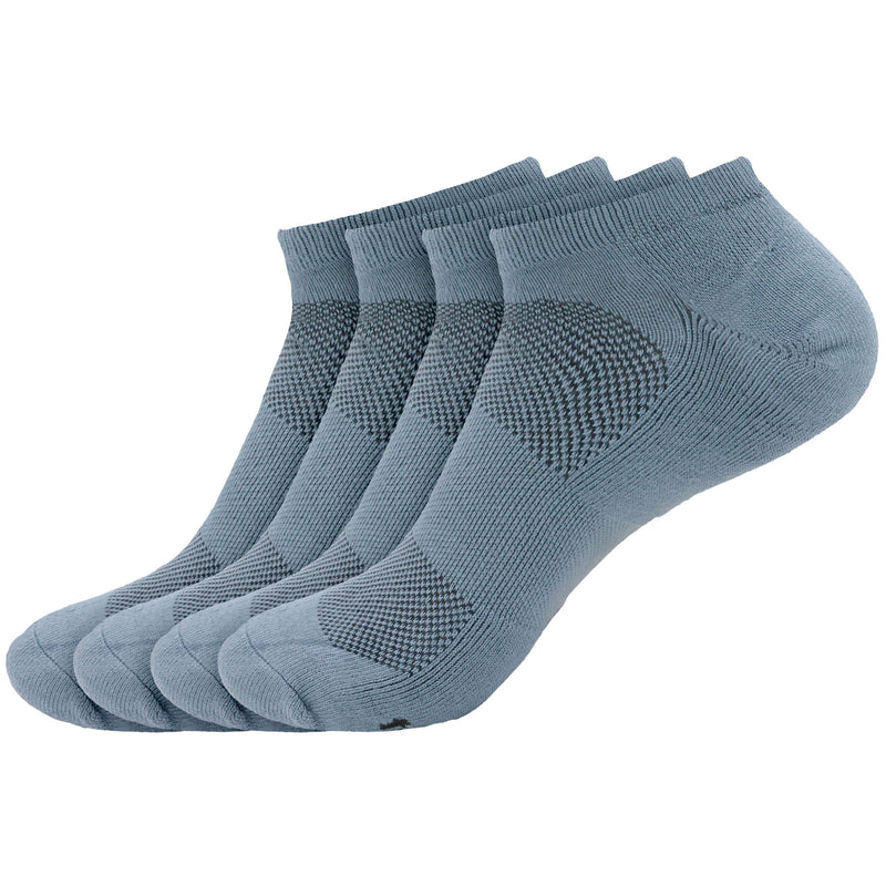 Unisex Bamboo Rayon Sports Ankle Socks - 4 Pairs