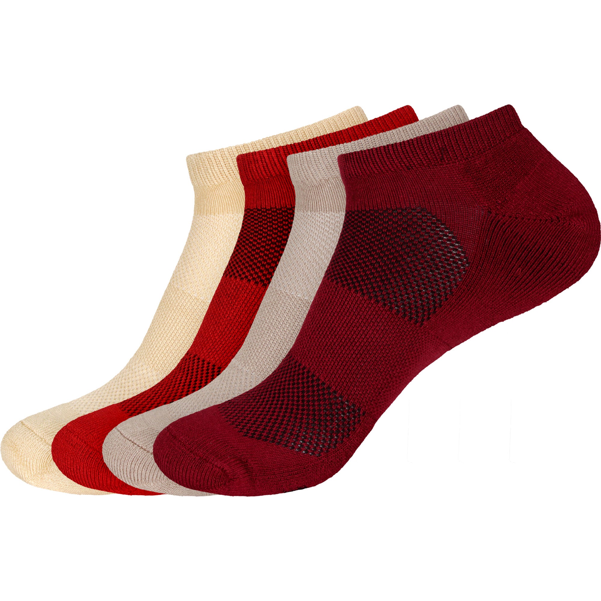 Men's Bamboo Athletic Ankle Socks: 4 Pairs