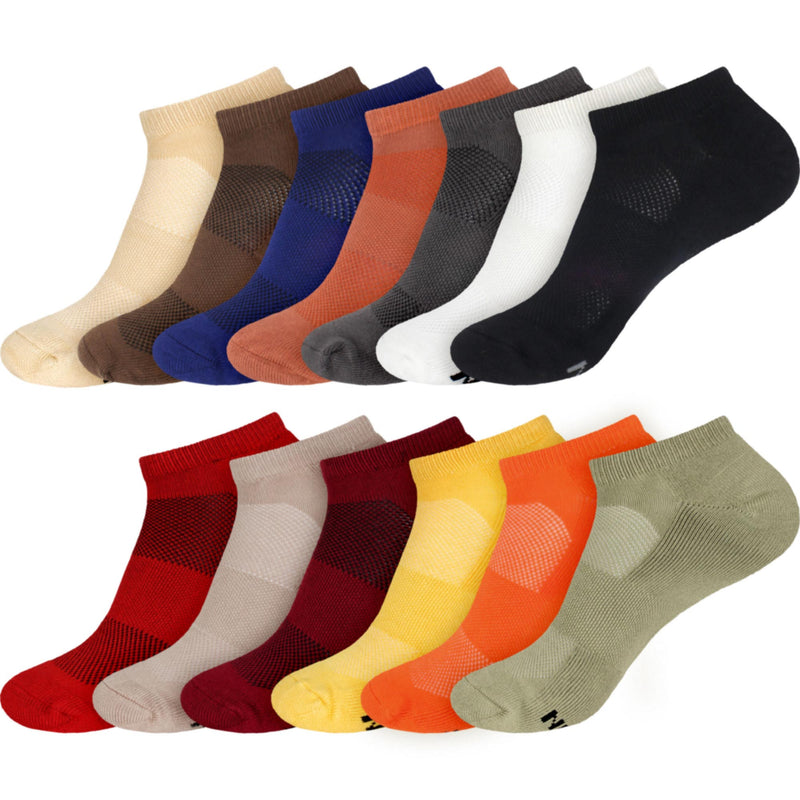 Men's Rayon from Bamboo Fiber Sports Superior Wicking Athletic Ankle Socks - Two Pairs