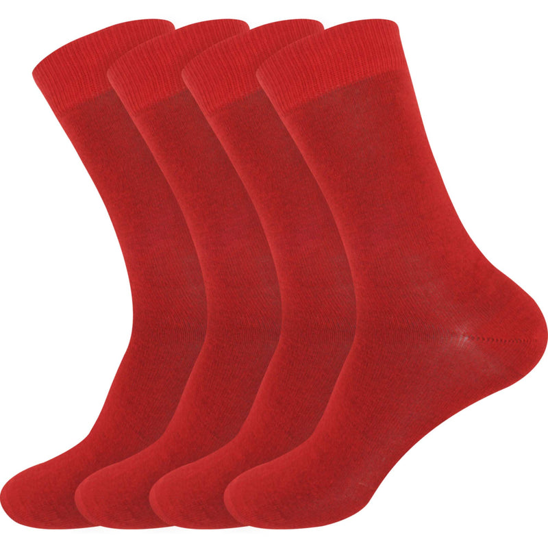 Women's Rayon from Bamboo Fiber Mid-Calf Socks - 4 Pair