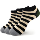3 pairs of black bamboo striped socks