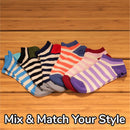 Women's Bamboo Stripes Anklet Socks