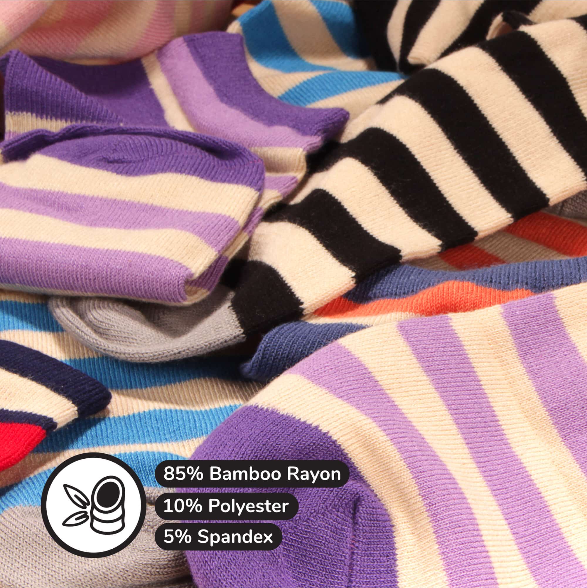Women's Bamboo Stripes Anklet Socks