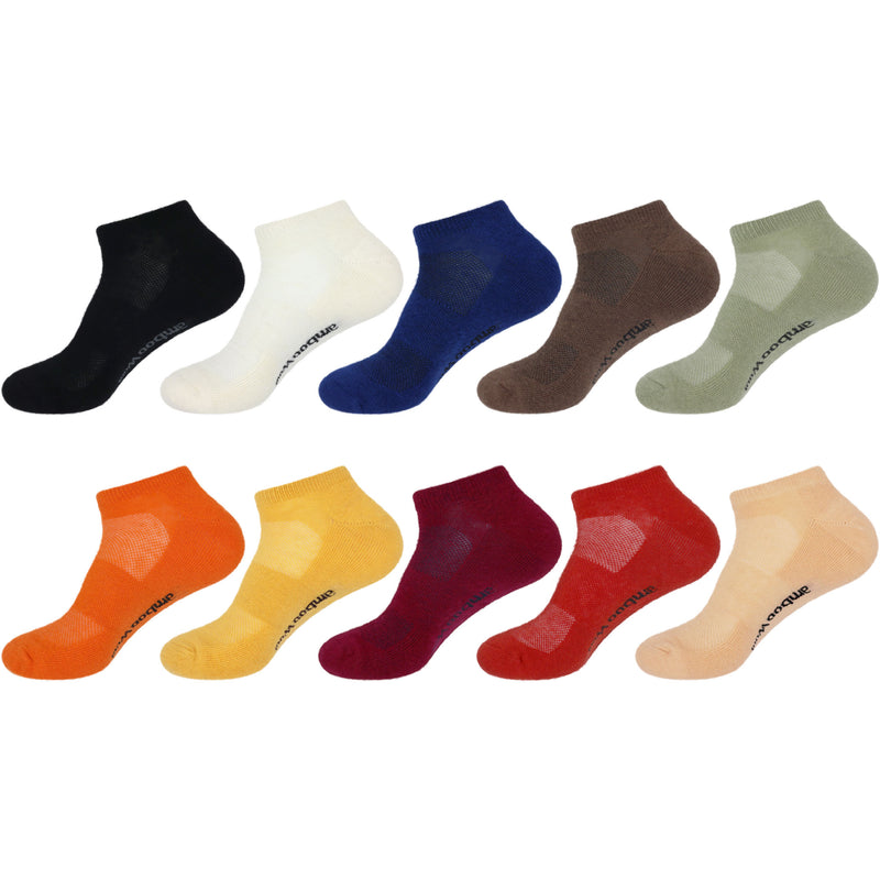 Unisex Rayon from Bamboo Wool Blend Athletic Ankle Socks