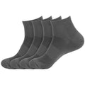 Cushioned Quarter Length Socks Made of Rayon from Bamboo to Wick Away Moisture - 4 Pairs - Unisex Sizing