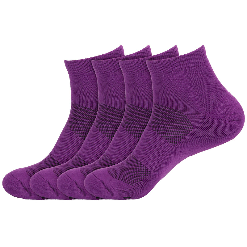 Quarter Bamboo Rayon Athletic Socks - 4 Pairs