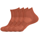 Unisex Quarter Bamboo Athletic Socks: 4 Pairs