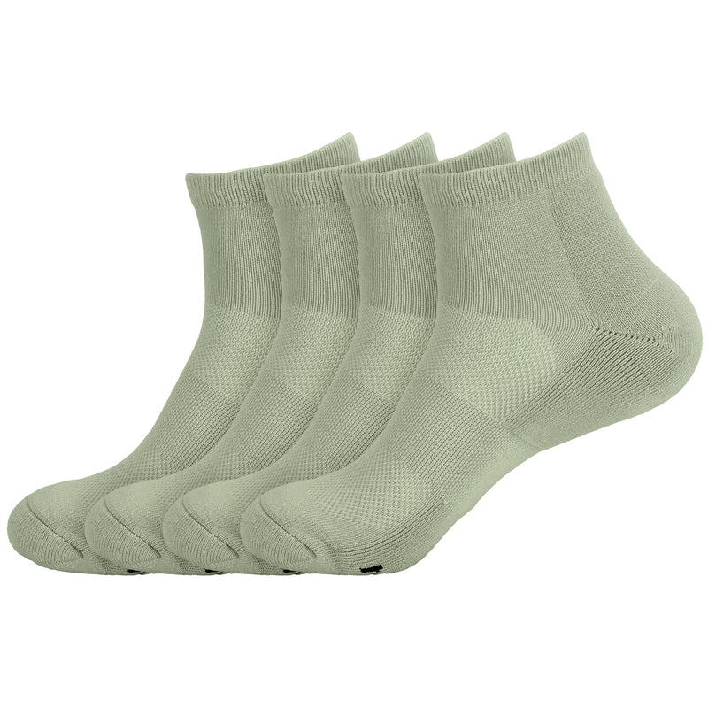 Quarter Bamboo Rayon Athletic Socks - 4 Pairs